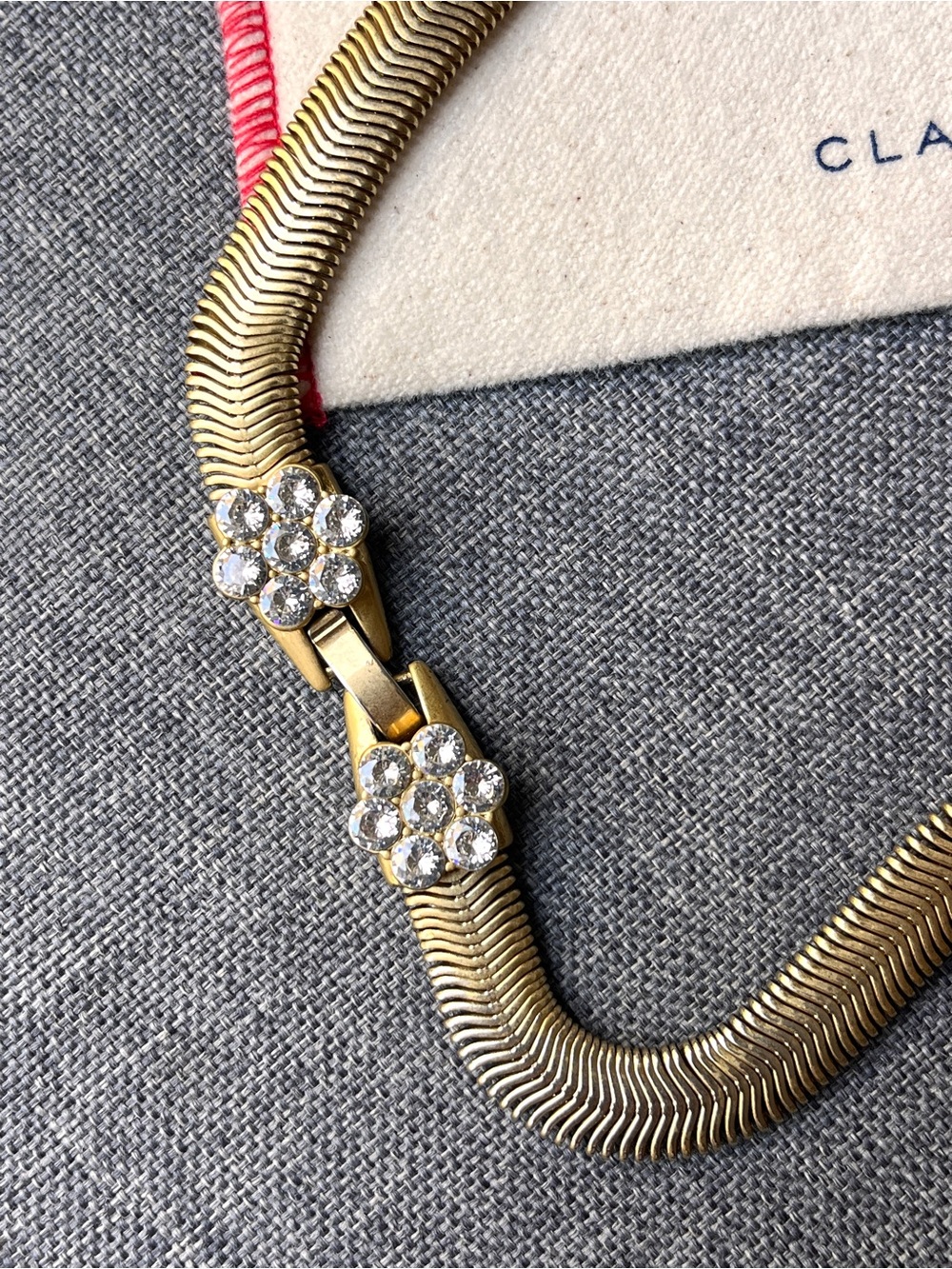 Clare Gold-Tone Snake Chain Collar Necklace - Picture 3 of 9